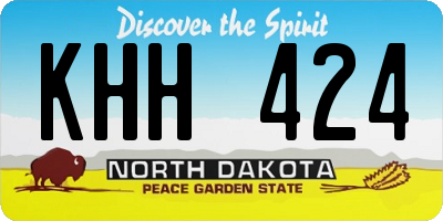 ND license plate KHH424