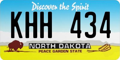 ND license plate KHH434