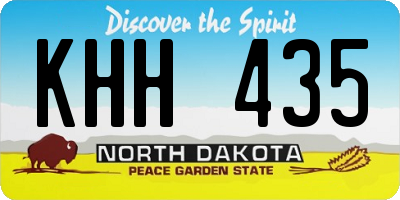 ND license plate KHH435