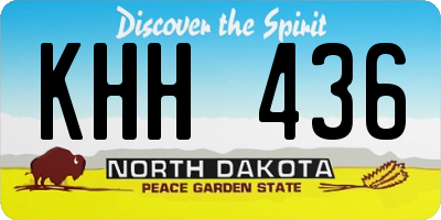 ND license plate KHH436