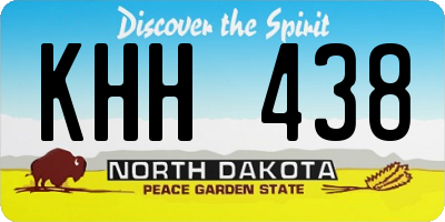 ND license plate KHH438