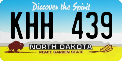 ND license plate KHH439
