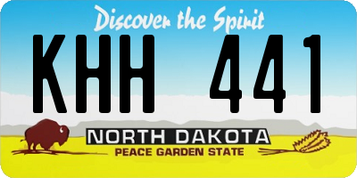 ND license plate KHH441