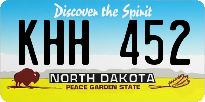 ND license plate KHH452