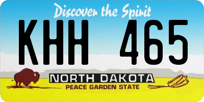 ND license plate KHH465