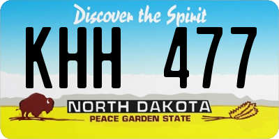 ND license plate KHH477