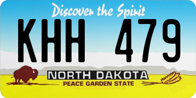 ND license plate KHH479