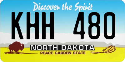 ND license plate KHH480