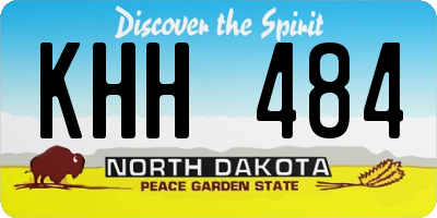 ND license plate KHH484