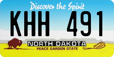 ND license plate KHH491