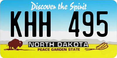 ND license plate KHH495