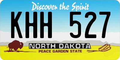 ND license plate KHH527