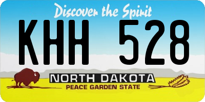 ND license plate KHH528