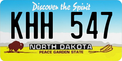 ND license plate KHH547