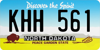 ND license plate KHH561