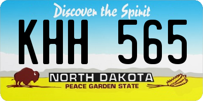 ND license plate KHH565