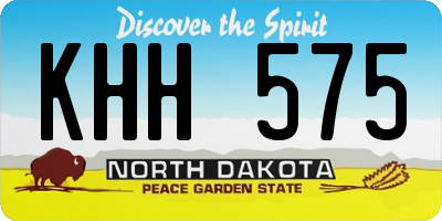 ND license plate KHH575