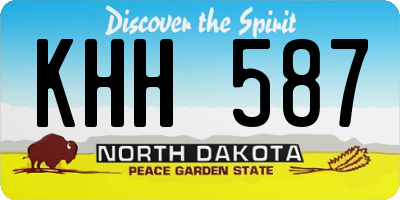 ND license plate KHH587