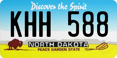ND license plate KHH588
