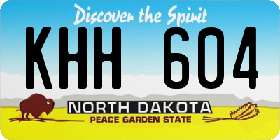 ND license plate KHH604