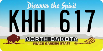ND license plate KHH617