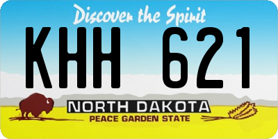ND license plate KHH621