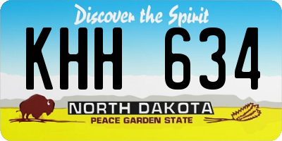 ND license plate KHH634