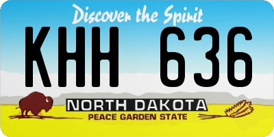 ND license plate KHH636