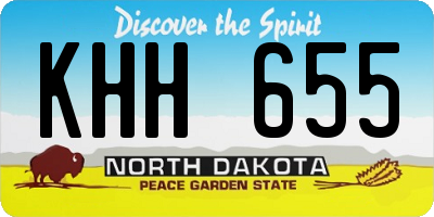 ND license plate KHH655