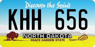 ND license plate KHH656