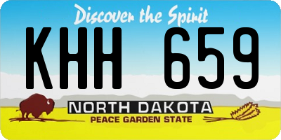 ND license plate KHH659