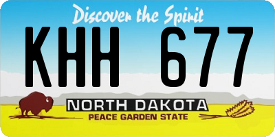 ND license plate KHH677