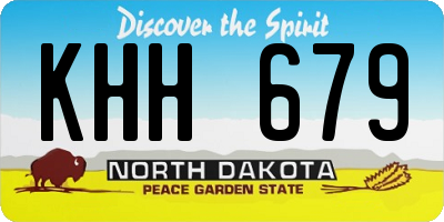 ND license plate KHH679