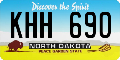 ND license plate KHH690