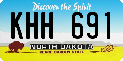 ND license plate KHH691