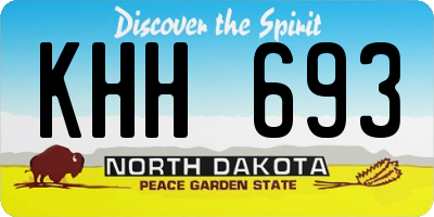 ND license plate KHH693