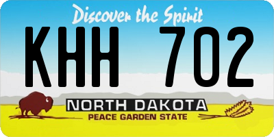 ND license plate KHH702