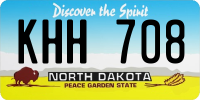 ND license plate KHH708