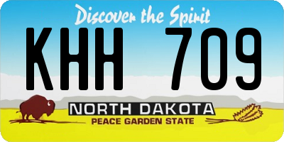 ND license plate KHH709
