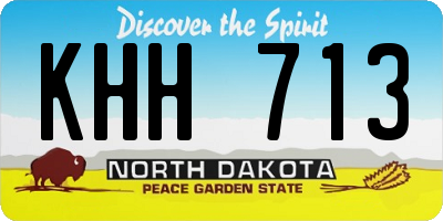 ND license plate KHH713