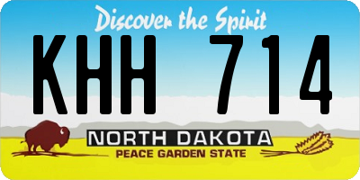 ND license plate KHH714