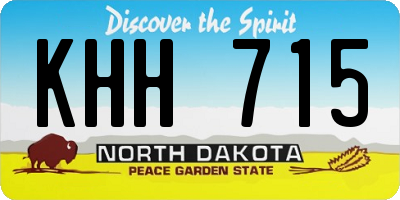 ND license plate KHH715