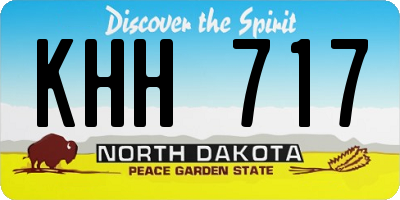 ND license plate KHH717