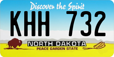 ND license plate KHH732