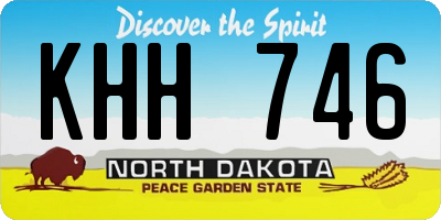 ND license plate KHH746