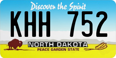ND license plate KHH752