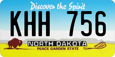 ND license plate KHH756