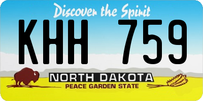 ND license plate KHH759