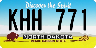ND license plate KHH771