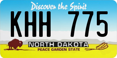 ND license plate KHH775